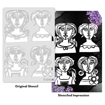 iCraft Multi-Surface Stencils - Perfect for Walls, DIY & Resin Art Projects | Reusable |A4 Stencil-12024