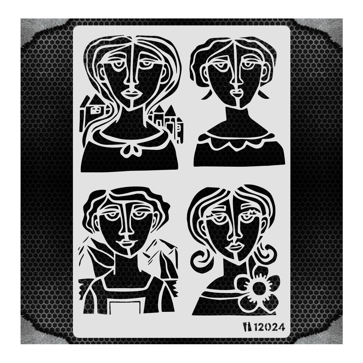 iCraft Multi-Surface Stencils - Perfect for Walls, DIY & Resin Art Projects | Reusable |A4 Stencil-12024