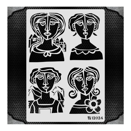 iCraft Multi-Surface Stencils - Perfect for Walls, DIY & Resin Art Projects | Reusable |A4 Stencil-12024