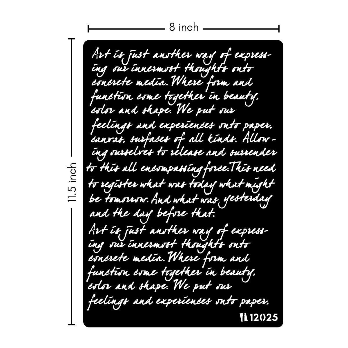iCraft Multi-Surface Stencils - Perfect for Walls, DIY & Resin Art Projects | Reusable |A4 Stencil-12025