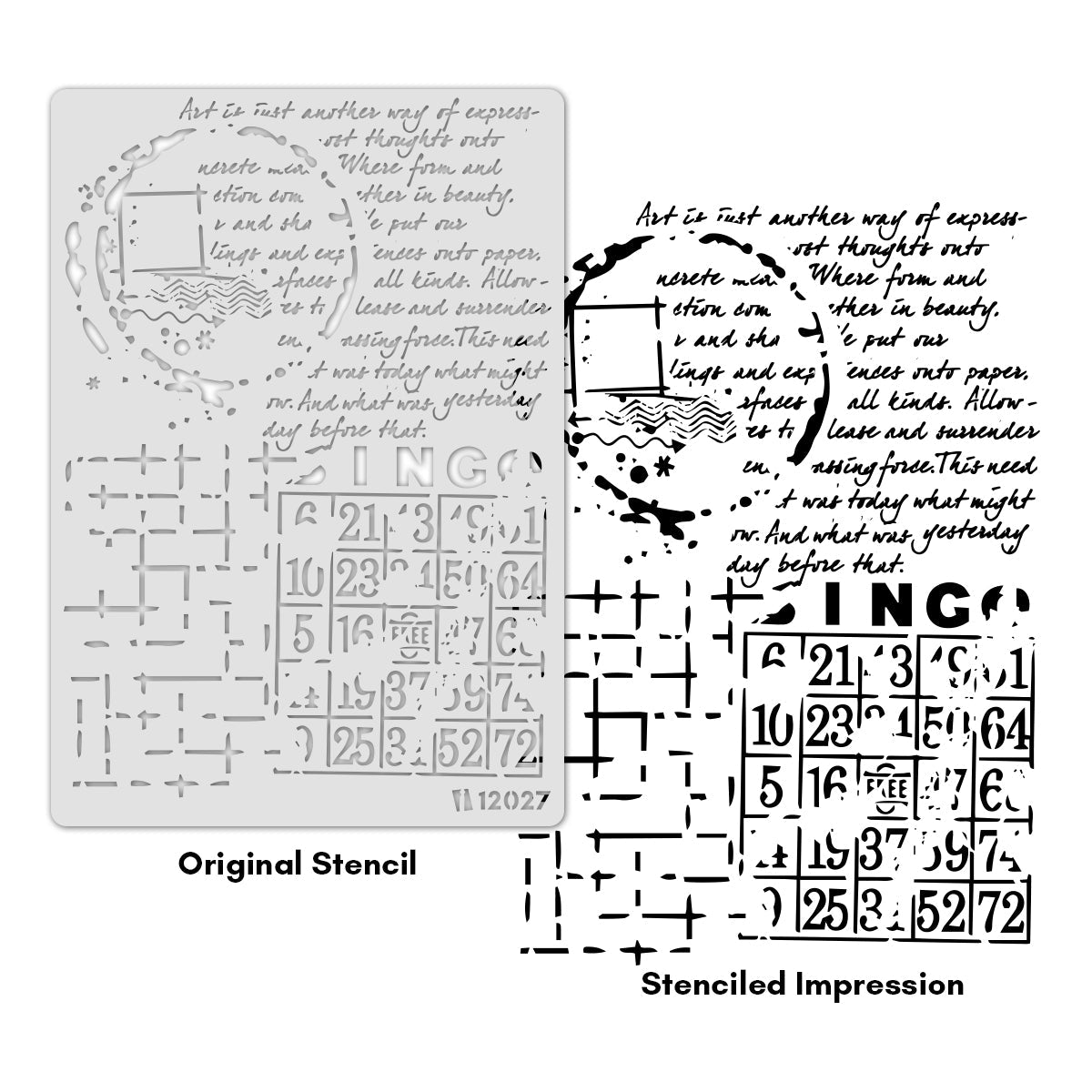 iCraft Multi-Surface Stencils - Perfect for Walls, DIY & Resin Art Projects | Reusable |A4 Stencil-12027