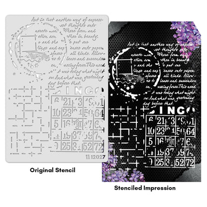 iCraft Multi-Surface Stencils - Perfect for Walls, DIY & Resin Art Projects | Reusable |A4 Stencil-12027