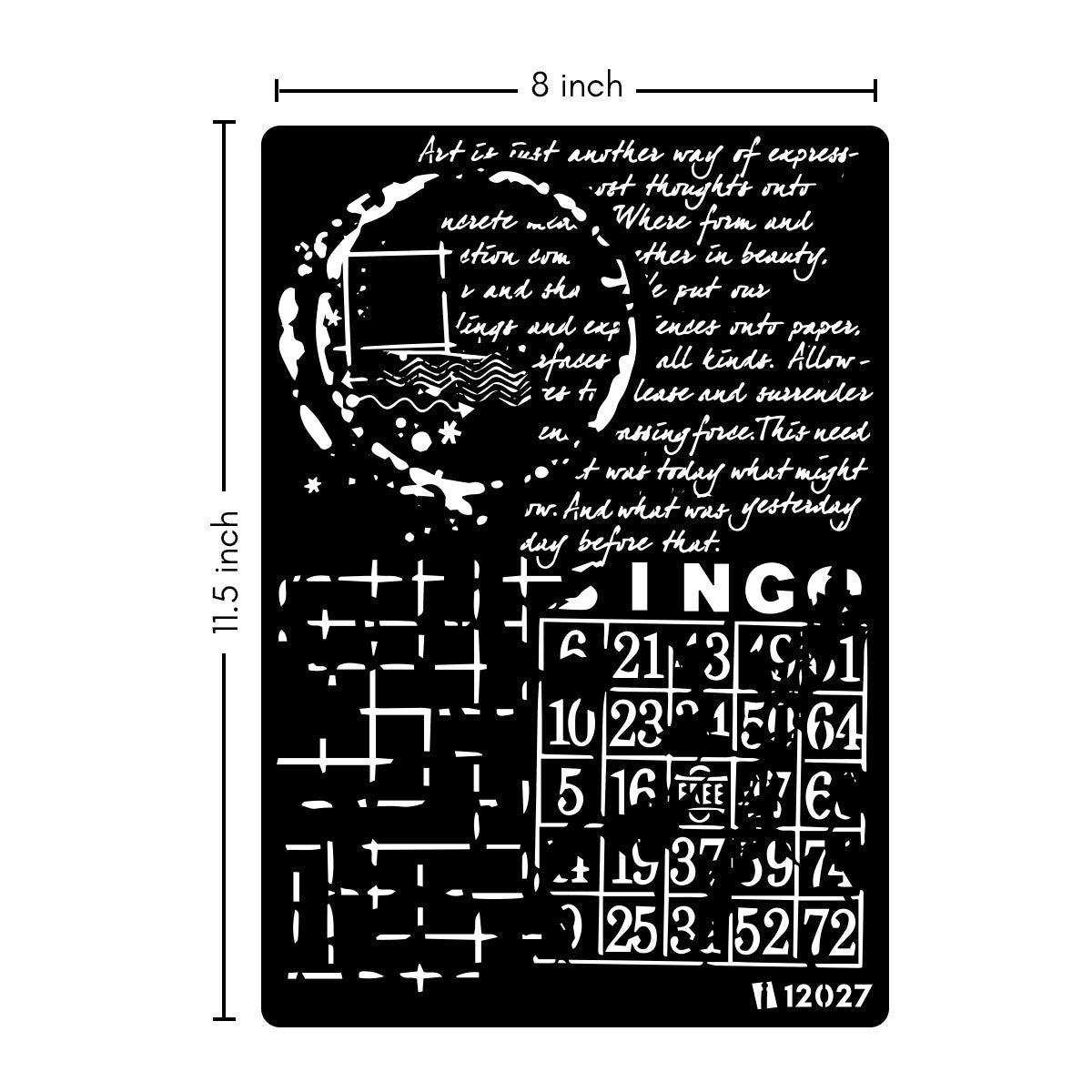iCraft Multi-Surface Stencils - Perfect for Walls, DIY & Resin Art Projects | Reusable |A4 Stencil-12027