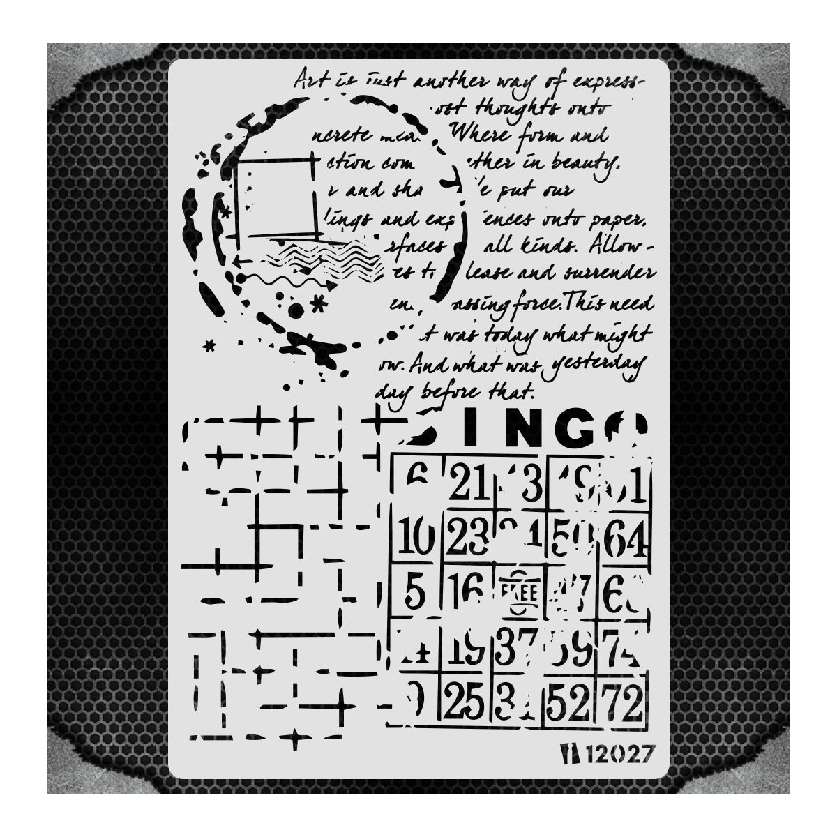 iCraft Multi-Surface Stencils - Perfect for Walls, DIY & Resin Art Projects | Reusable |A4 Stencil-12027