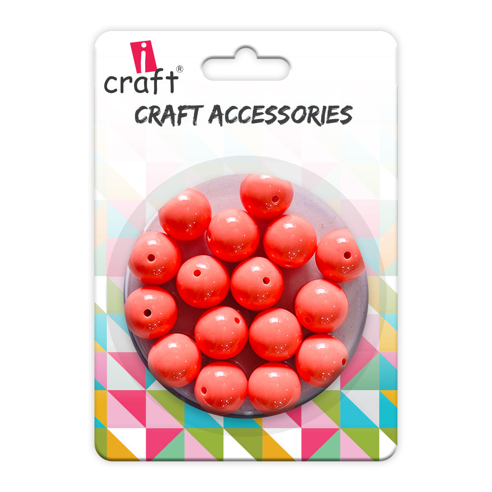 iCraft Accessories-Carrot  Moti 14mm.Pack Of 30 Grams