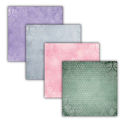 iCraft Serene Shades 8" x 8" Patterned Papers (Pack of 24 Sheets)