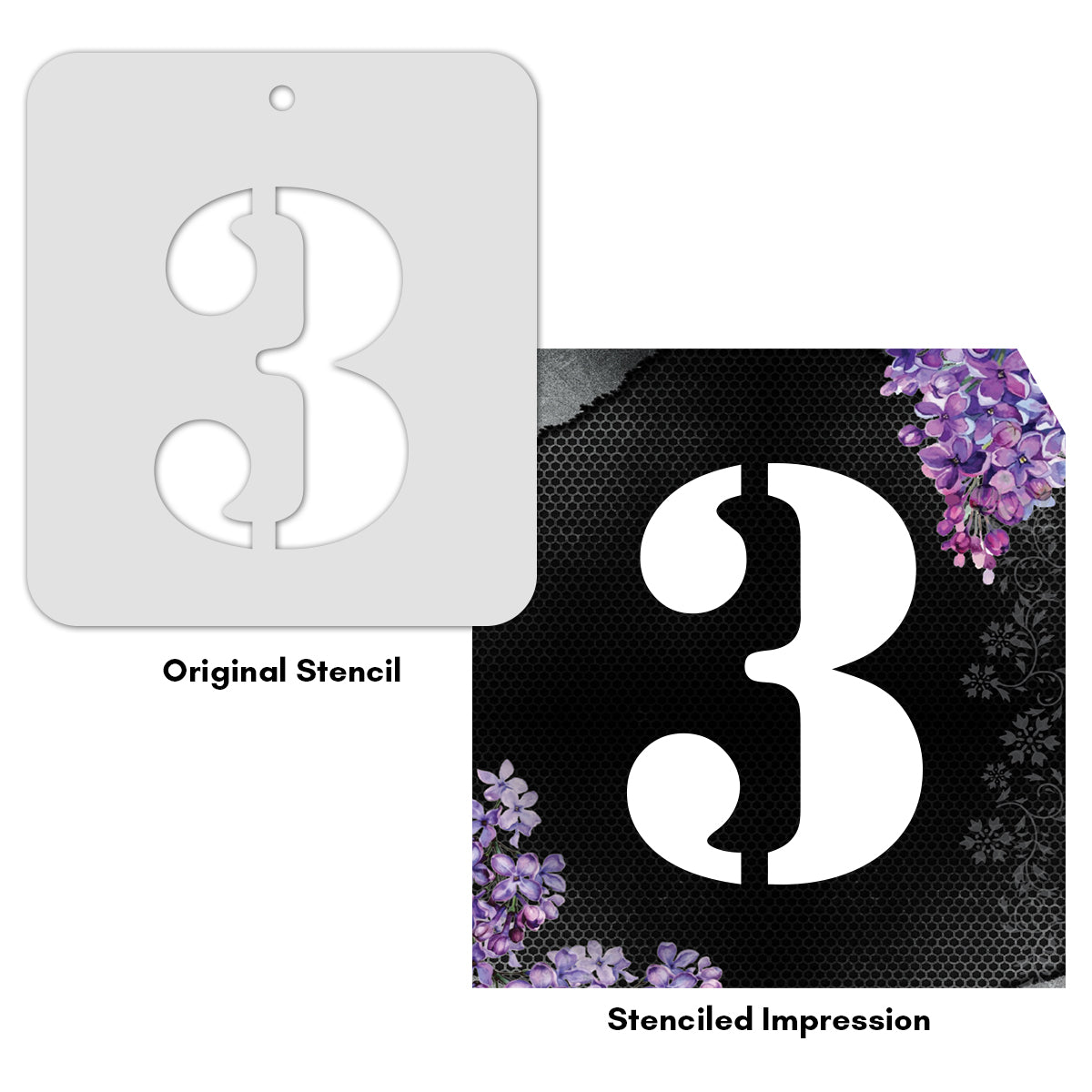 iCraft Numeric Stencil 4" x 4" - ICS-29 (3)