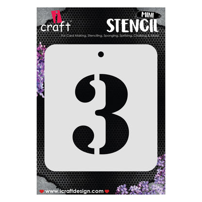 iCraft Numeric Stencil 4" x 4" - ICS-29 (3)