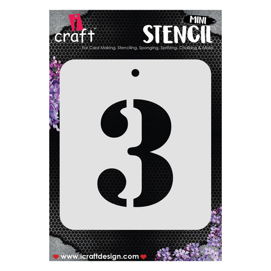 iCraft Numeric Stencil 4" x 4" - ICS-29 (3)