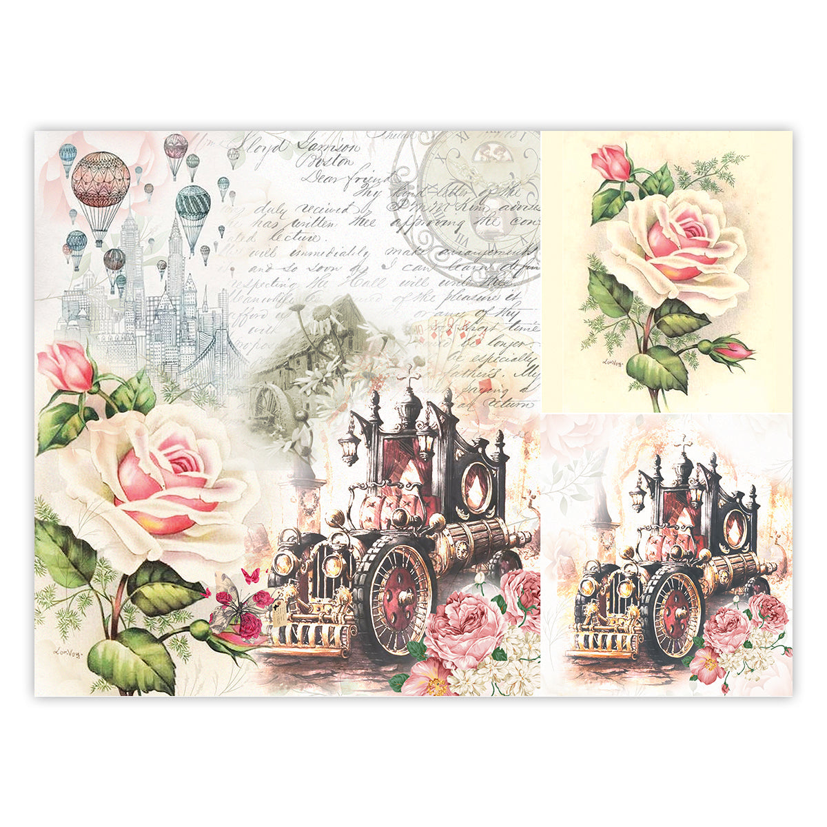 iCraft Decoupage Paper Pack - Dual-Sheet Set for Resin Art & Furniture Upcycling and DIY’s - 3004