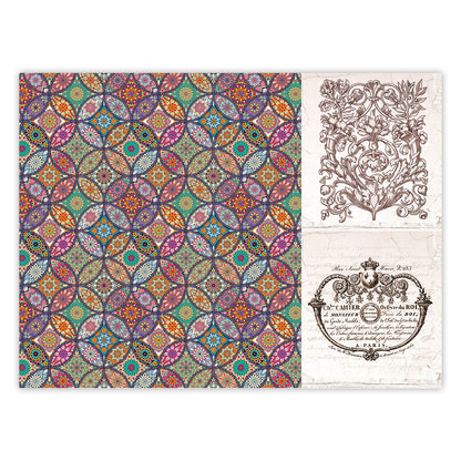 iCraft Decoupage Paper Pack - Dual-Sheet Set for Resin Art & Furniture Upcycling and DIY’s - 3005