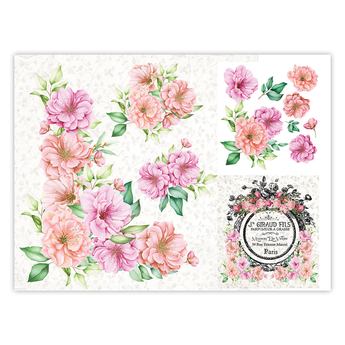 iCraft Decoupage Paper Pack - Dual-Sheet Set for Resin Art & Furniture Upcycling and DIY’s - 3008