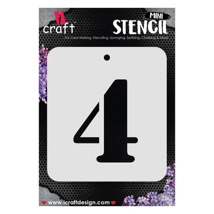 iCraft Numeric Stencil 4" x 4" - ICS-30 (4)