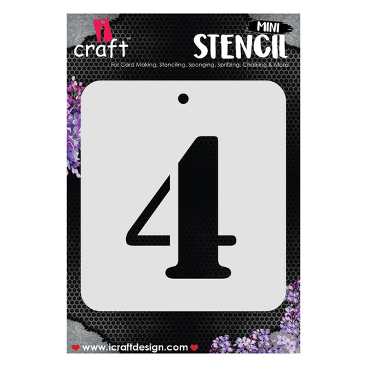 iCraft Numeric Stencil 4" x 4" - ICS-30 (4)