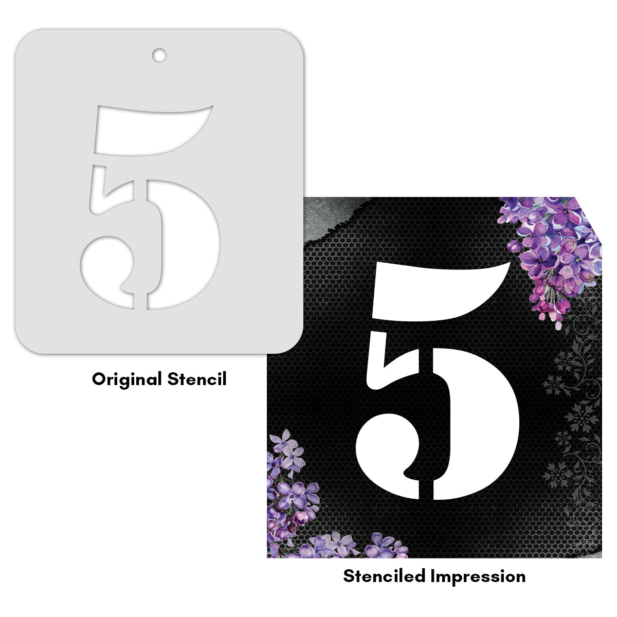 iCraft Numeric Stencil 4" x 4" - ICS-31 (5)