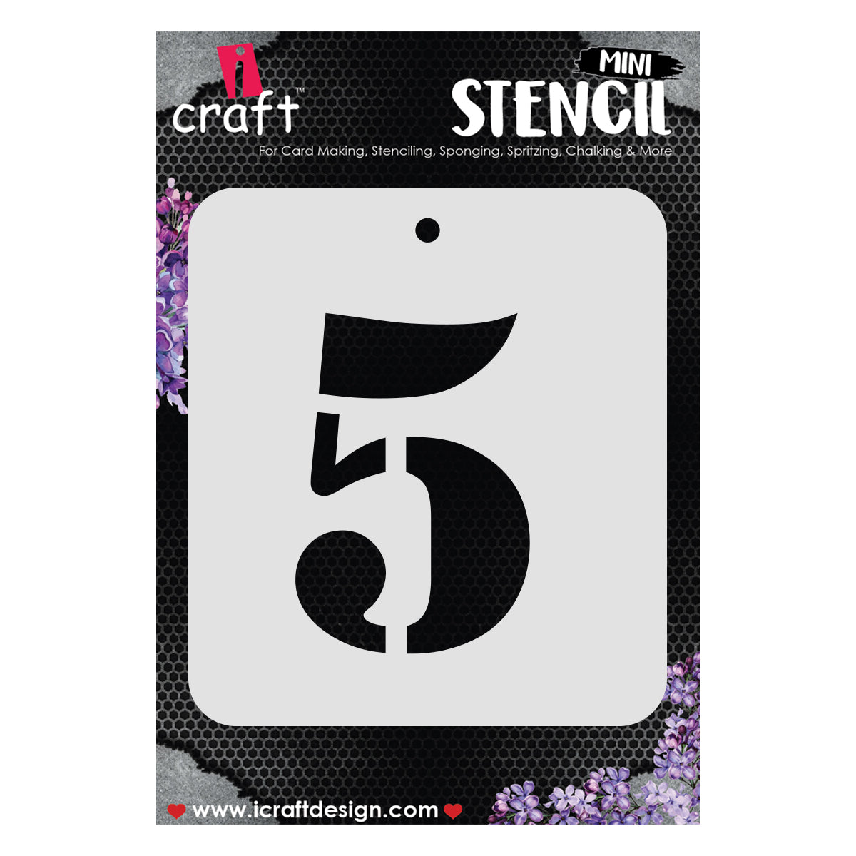 iCraft Numeric Stencil 4" x 4" - ICS-31 (5)
