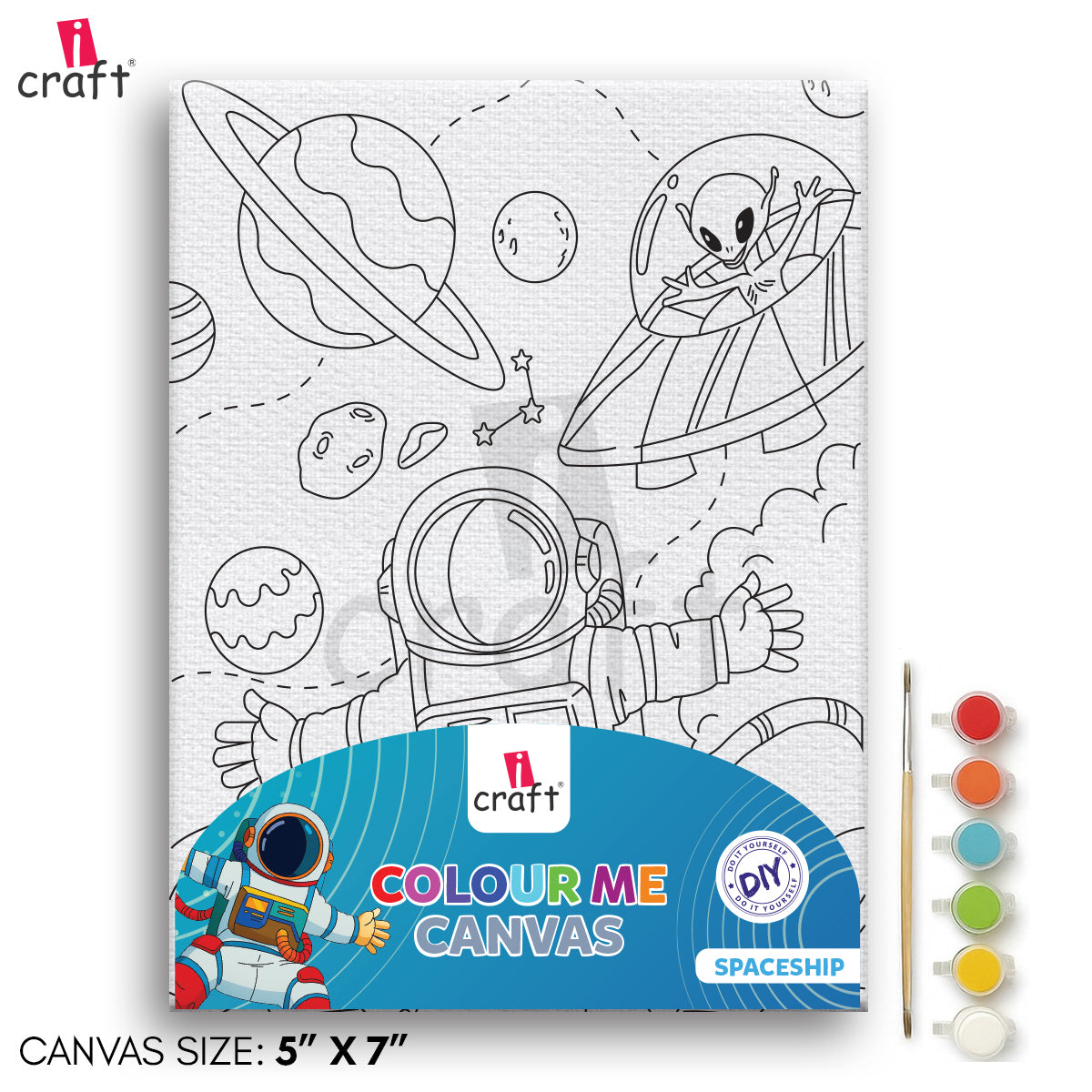 Colour Me Canvas Painting Kit – 5x7" Paint Your Own Art Kit for Kids & Adults