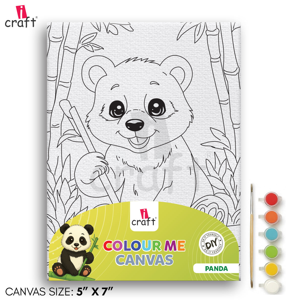 Colour Me Canvas Painting Kit – 5x7" Paint Your Own Art Kit for Kids & Adults
