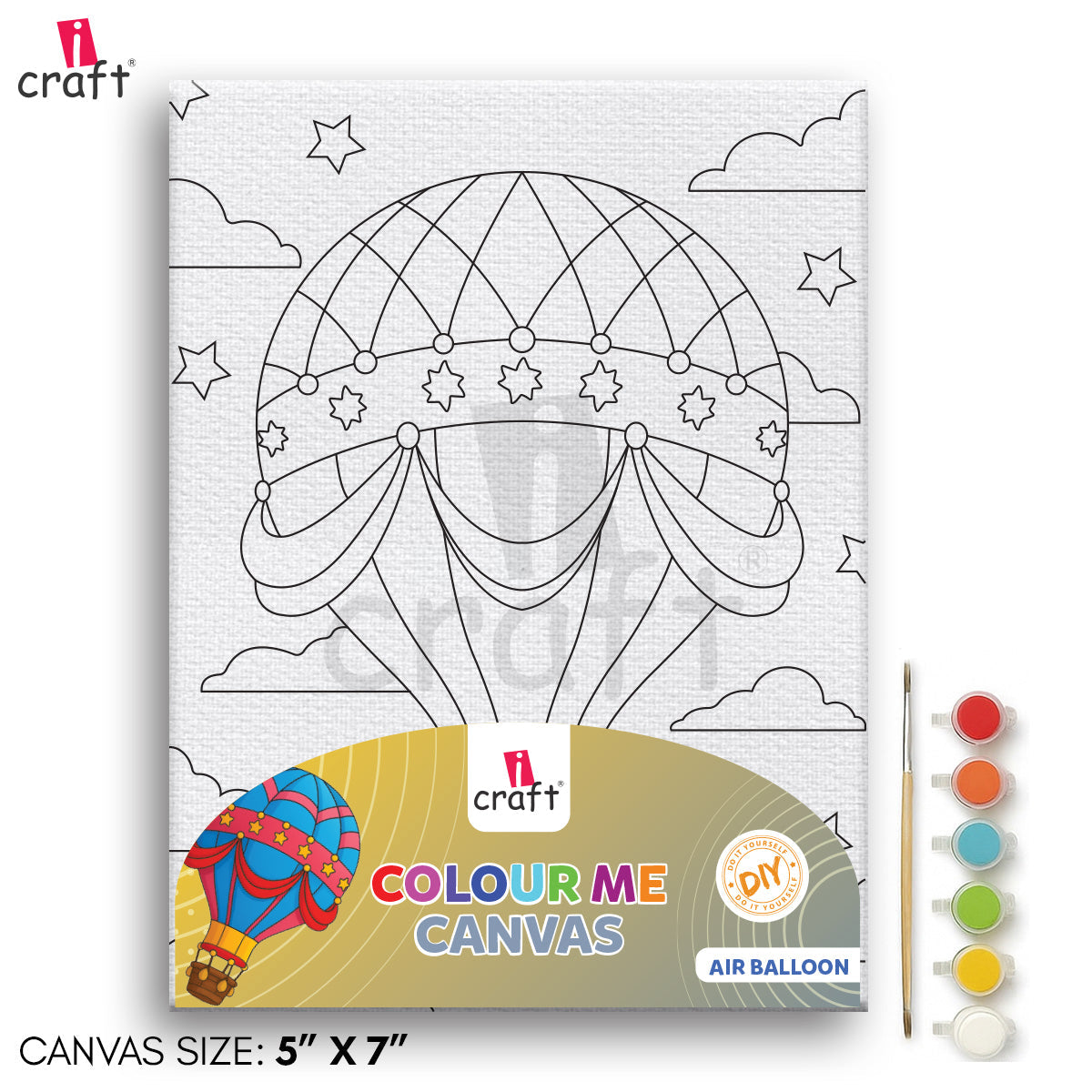 Colour Me Canvas Painting Kit – 5x7" Paint Your Own Art Kit for Kids & Adults