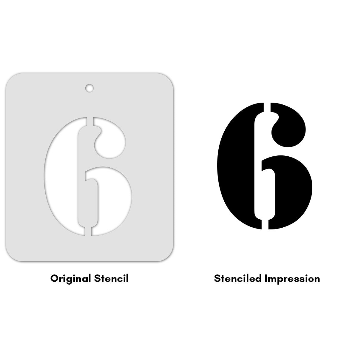 iCraft Numeric Stencil 4" x 4" - ICS-32 (6)