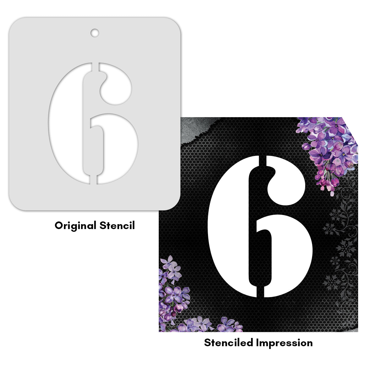 iCraft Numeric Stencil 4" x 4" - ICS-32 (6)