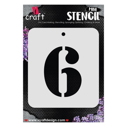 iCraft Numeric Stencil 4" x 4" - ICS-32 (6)