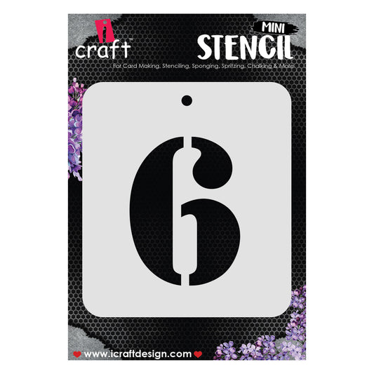 iCraft Numeric Stencil 4" x 4" - ICS-32 (6)