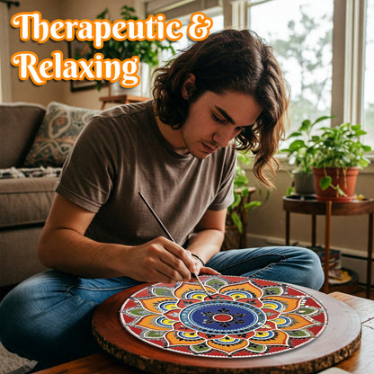 Therapeutic And Mindful Crafting - 6 in 1 Article Mandala Art Kit