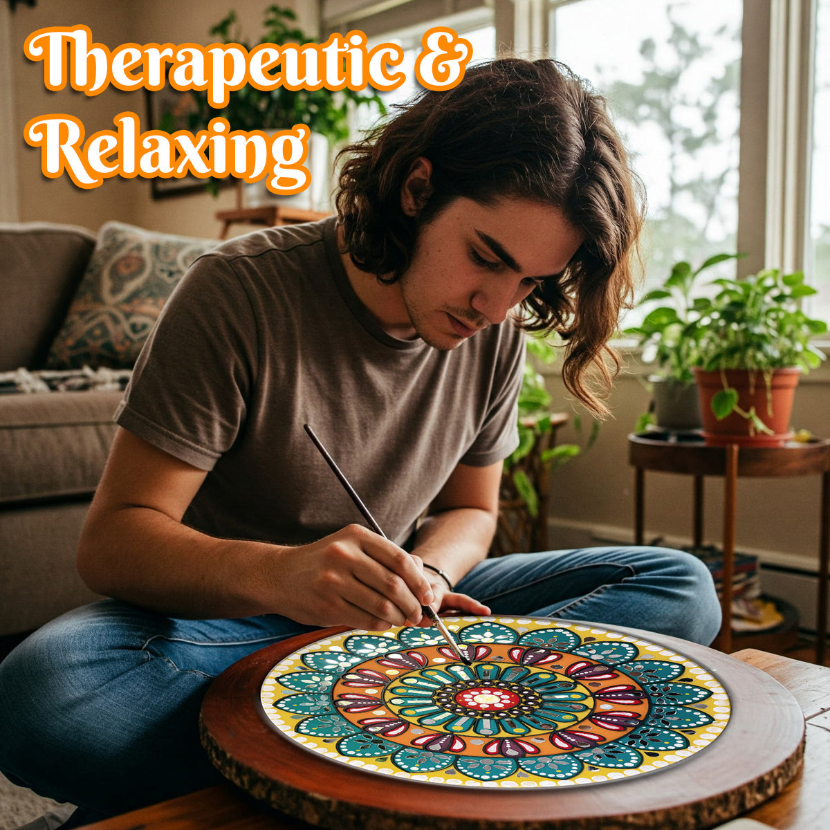 Traditional Mandala Art Kit - Diwali Special for a Festive Home - Beginner-Friendly Mandala Painting Therapy Kit for Mindfulness and Creativity