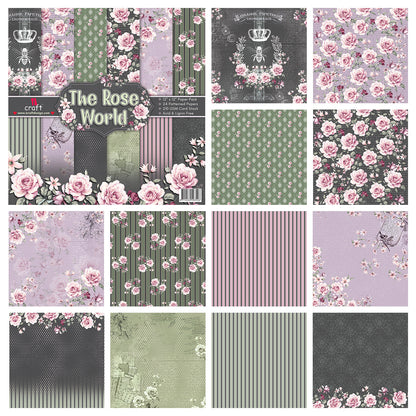 iCraft The Rose World 8" x 8" Patterned Papers (Pack of 24 Sheets)