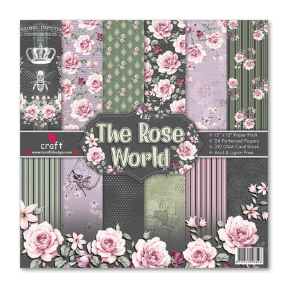 iCraft The Rose World 8" x 8" Patterned Papers (Pack of 24 Sheets)