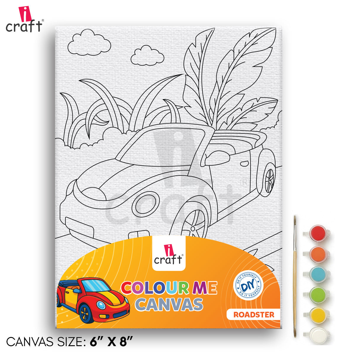 Colour Me Canvas Painting Kit – 5x7" Paint Your Own Art Kit for Kids & Adults