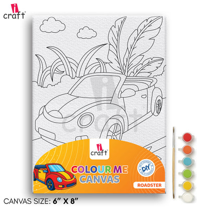 Colour Me Canvas Painting Kit – 5x7" Paint Your Own Art Kit for Kids & Adults