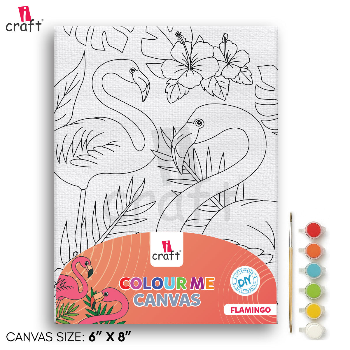 Colour Me Canvas Painting Kit – 5x7" Paint Your Own Art Kit for Kids & Adults