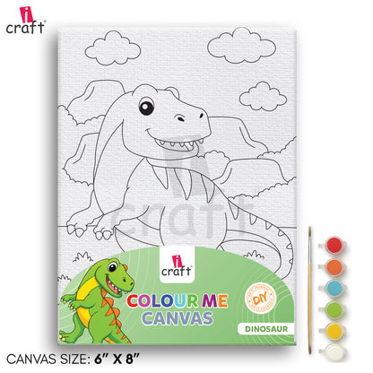 Colour Me Canvas Painting Kit – 6x8" Paint Your Own Art Kit for Kids & Adults