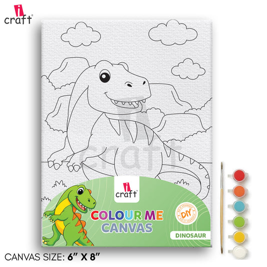 Colour Me Canvas Painting Kit – 6x8" Paint Your Own Art Kit for Kids & Adults