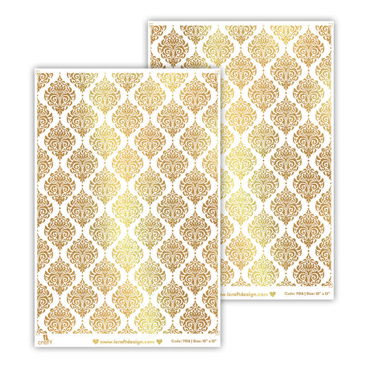 iCraft Metallic Water Transfer Stickers- Best use for Resin, Fabric, Plastic, MDF & Glass - Decorative Decals in Floral, Quotes & More (10" x 15")-7016