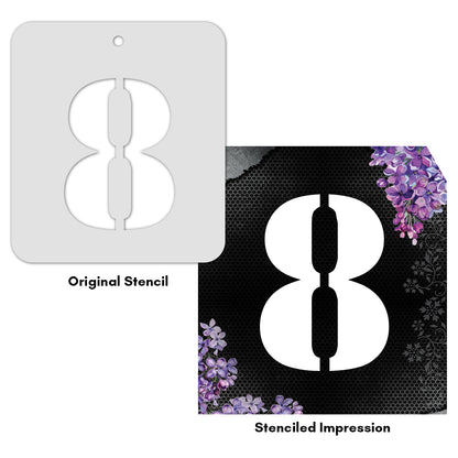 iCraft Numeric Stencil 4" x 4" - ICS-34 (8)