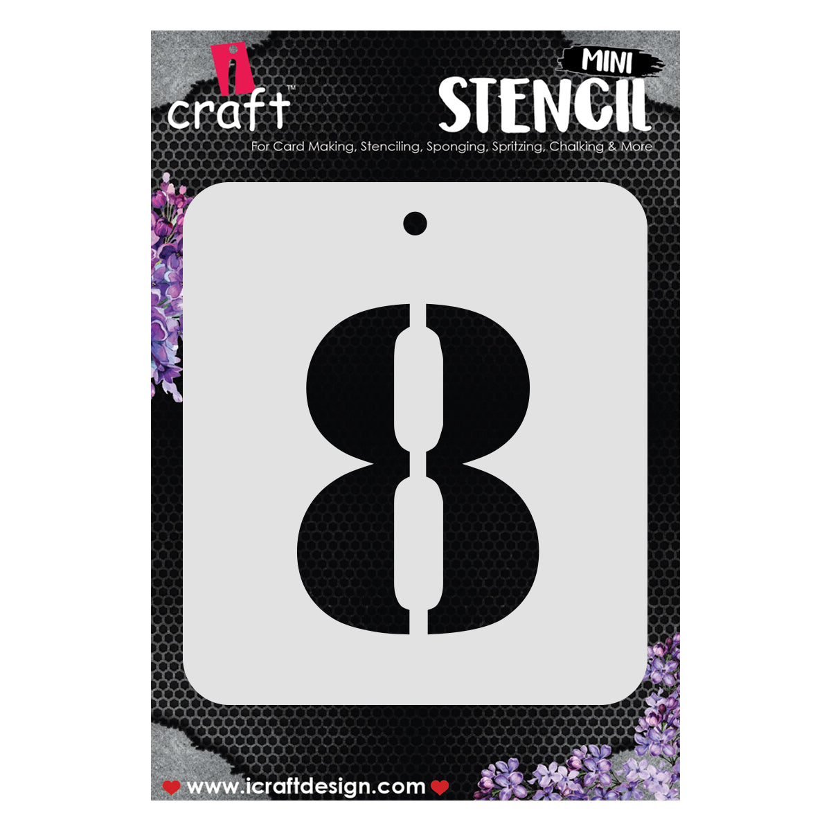 iCraft Numeric Stencil 4" x 4" - ICS-34 (8)