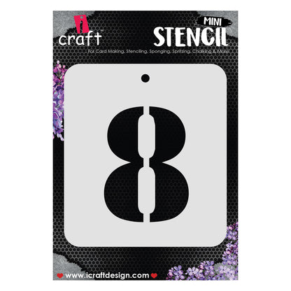 iCraft Numeric Stencil 4" x 4" - ICS-34 (8)