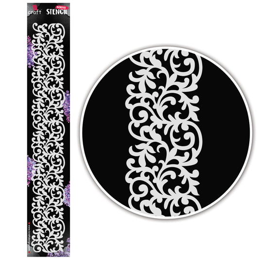 iCraft Multi-Surface Stencils - Perfect for Walls, DIY & Resin Art Projects | Reusable |Border Stencil-8004