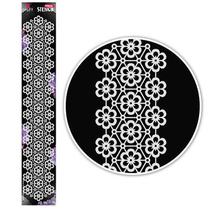 iCraft Multi-Surface Stencils - Perfect for Walls, DIY & Resin Art Projects | Reusable |Border Stencil-8006