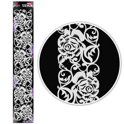 iCraft Multi-Surface Stencils - Perfect for Walls, DIY & Resin Art Projects | Reusable |Border Stencil-8007