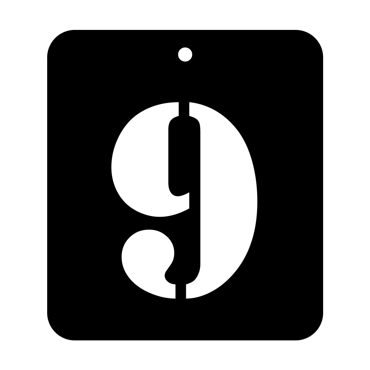 iCraft Numeric Stencil 4" x 4" - ICS-35 (9)