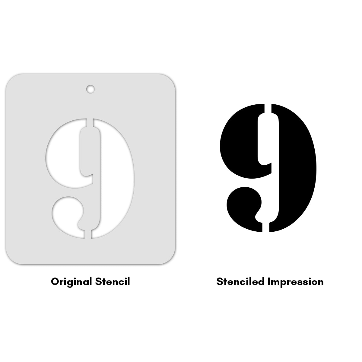 iCraft Numeric Stencil 4" x 4" - ICS-35 (9)