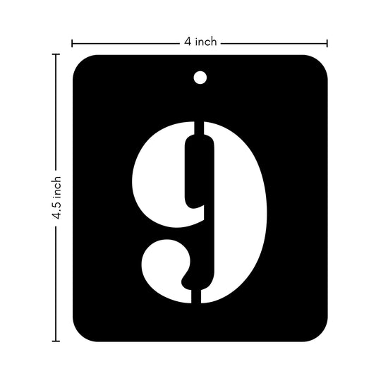 iCraft Numeric Stencil 4" x 4" - ICS-35 (9)