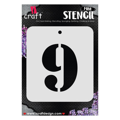 iCraft Numeric Stencil 4" x 4" - ICS-35 (9)