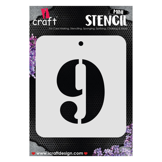 iCraft Numeric Stencil 4" x 4" - ICS-35 (9)