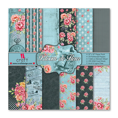 Bloom de Fleur 6" x 6" Patterned Papers (Pack of 24 Sheets)