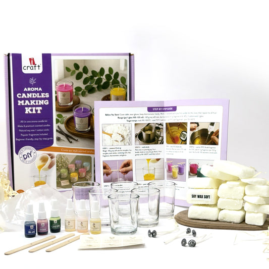 Aroma Soy Candle Making Kit | DIY Scented Candle Craft Kit – Makes 6 Candles